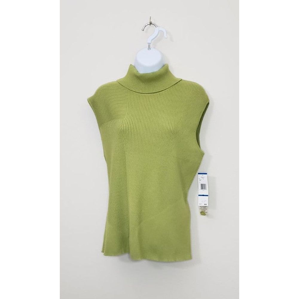 Turtleneck women sweater Green Stretch XL